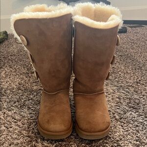 UGG Brown Shearling-Lined Winter Boots